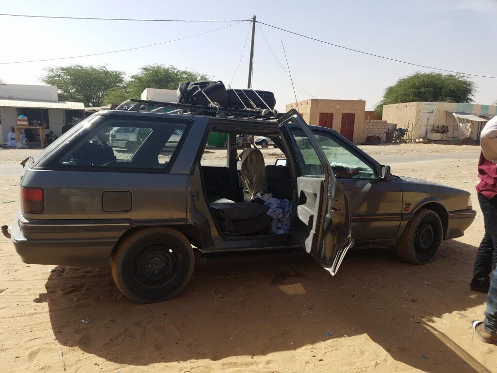 Our taxi across the Sahara Desert in Mauritania