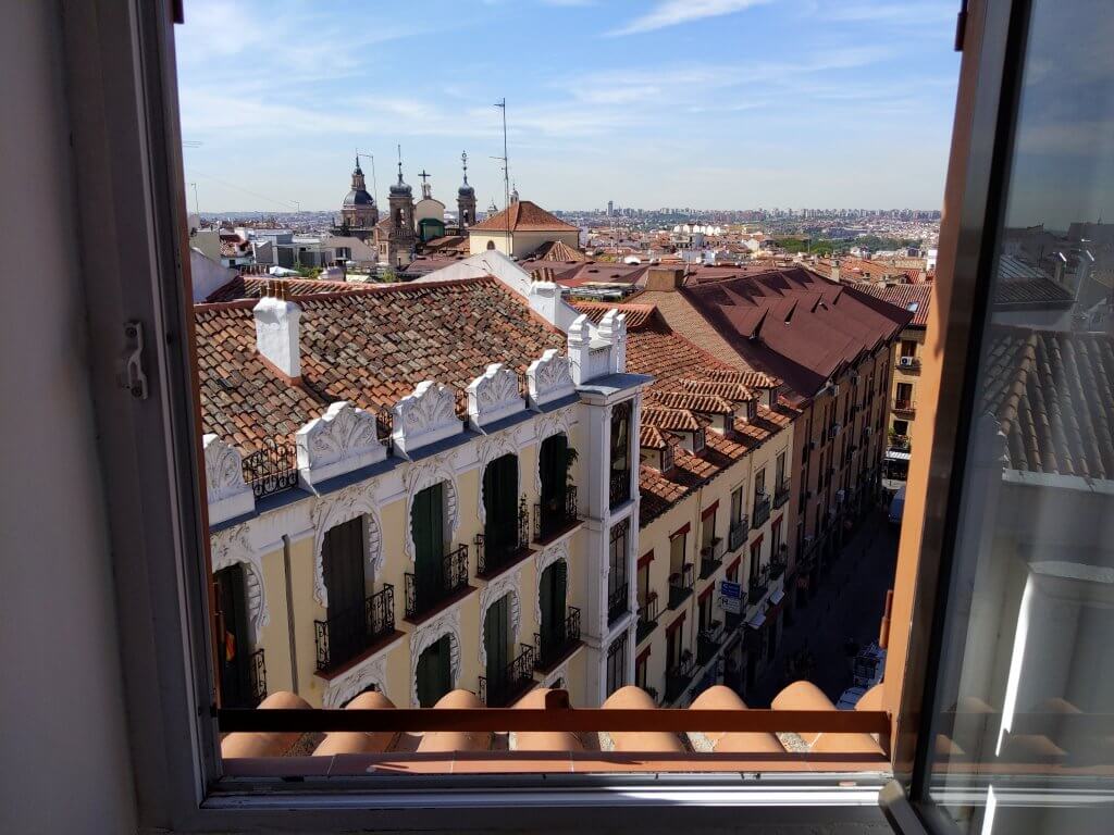 the view from our airbnb in madrid