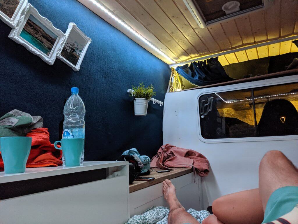 Camper van interior in Lanzarote