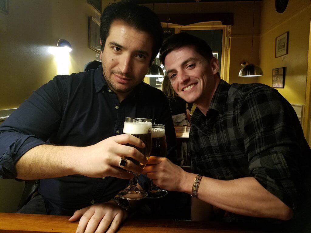 grabbing a beer in Copenhagen, Denmark